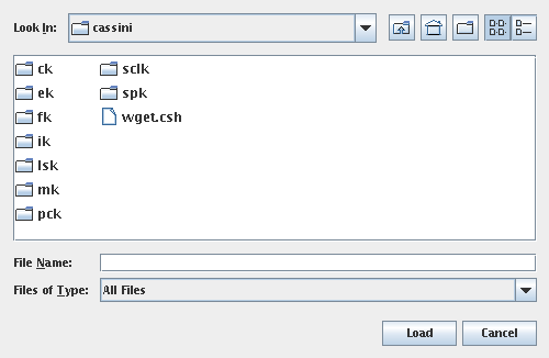 
                  A screen capture of the “Load C-kernel”
                  dialog.
               
